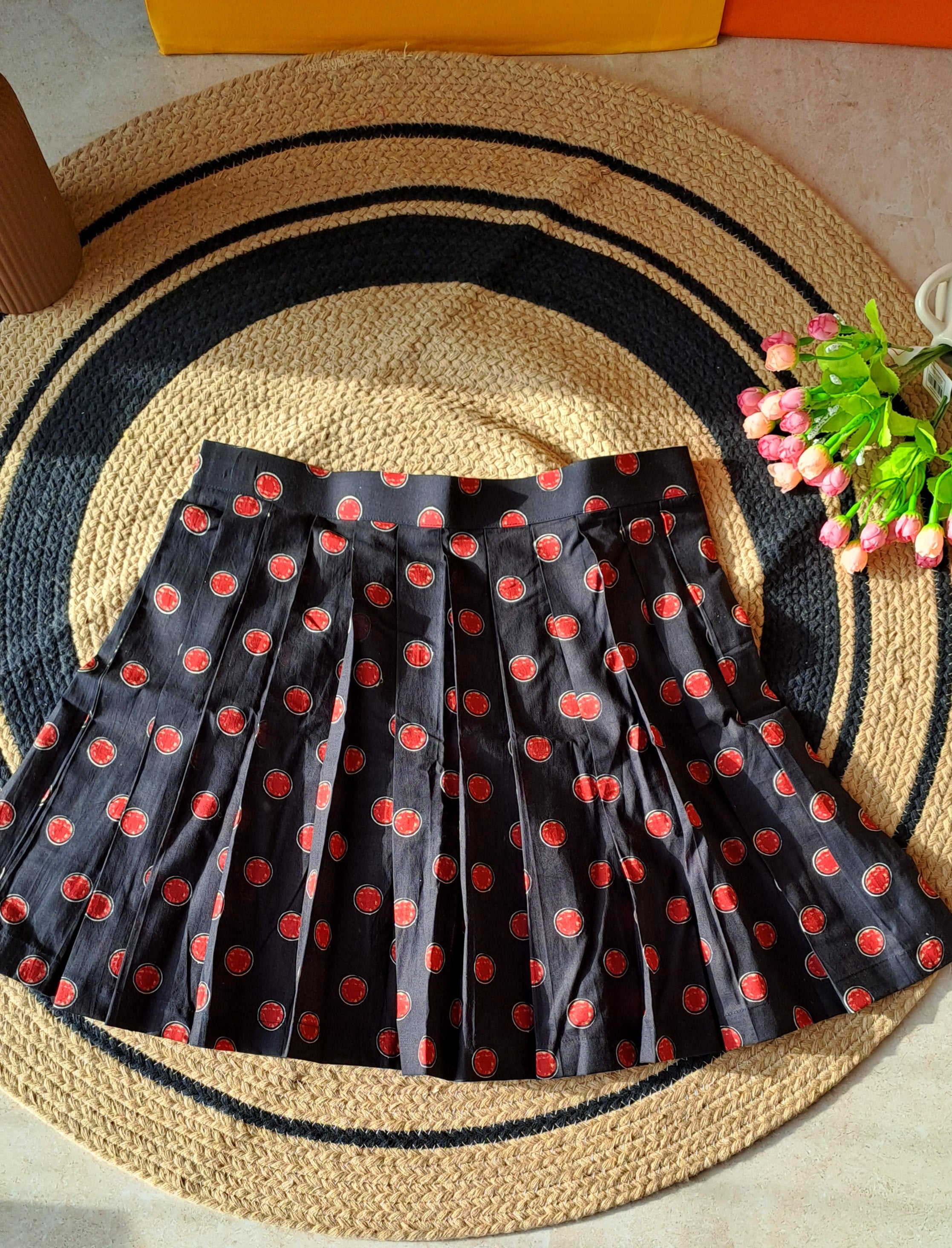 Ruby Dot Flare Skirt