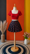 Ruby Dot Flare Skirt
