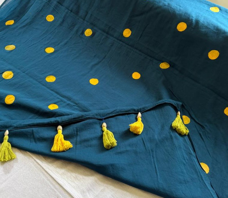 Neelambari Bindu mulmul saree
